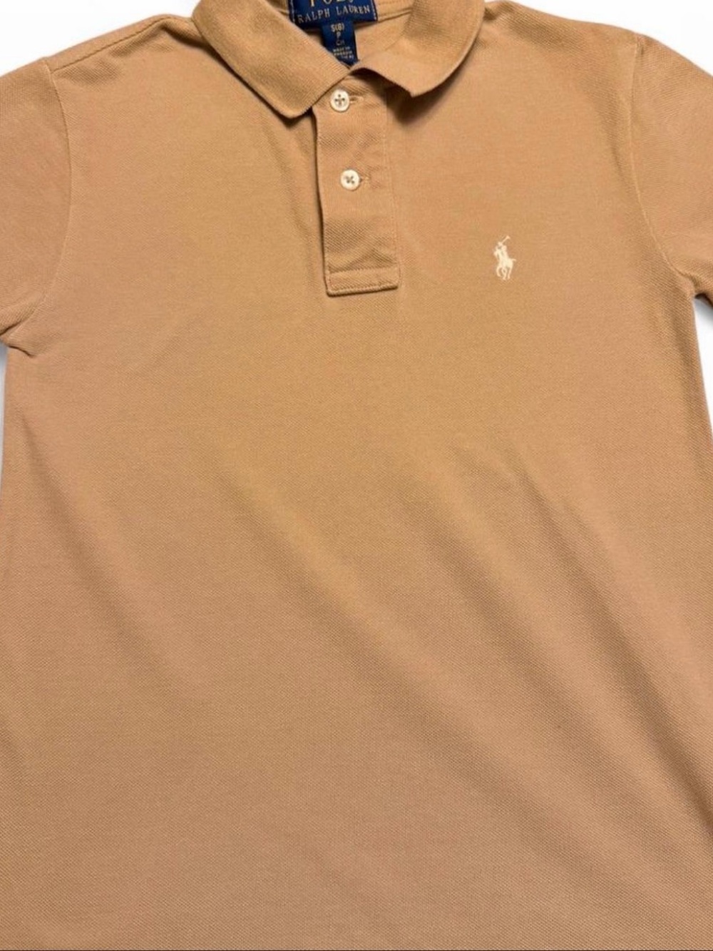 Polo by Ralph Lauren Tan Boys' Classic Polo with Embroidered Pony
